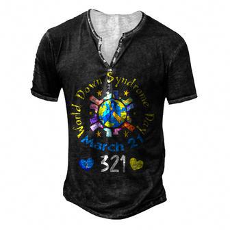321 World Down Syndrome Awareness Day Rock Your Socks Men's Henley Button-Down 3D Print T-shirt - Thegiftio UK