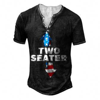 Mens 4Th Of July Adult Humor Two Seater Men's Henley T-Shirt - Seseable