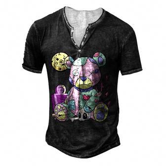 Anime Girl Waifu Who Loves Anime Ramen And Sketching Japan Men's Henley Button-Down 3D Print T-shirt - Thegiftio UK