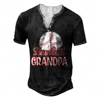 Baseball Grandpa Birthday Gift For GrandpaFathers Day Men's Henley Button-Down 3D Print T-shirt - Thegiftio UK