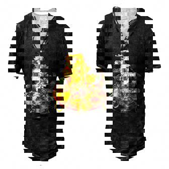 Bearded Dragon Ramen Noodles Kawaii Japanese Anime Girl N Men's Henley Button-Down 3D Print T-shirt - Thegiftio