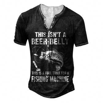 Beer Belly Fuel Tank For A Fishing Machine Men's Henley T-Shirt - Seseable