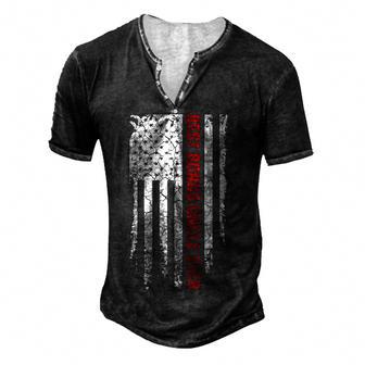 Best Bonus Uncle Ever American Usa Flag Fathers Day Gift Men's Henley Button-Down 3D Print T-shirt - Thegiftio UK