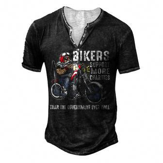 Bikers Support More Men's Henley T-Shirt - Seseable