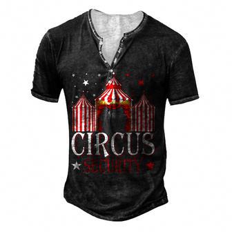 Circus Security Carnival Theme Amusement Park Circus Party Men's Henley Button-Down 3D Print T-shirt - Thegiftio UK