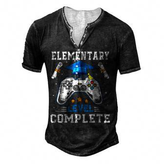 Elementary Level Complete Gamer Class Of 2022 Graduation Kid Men's Henley Button-Down 3D Print T-shirt - Thegiftio UK