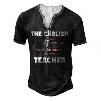 The English Teacher Men's Henley T-Shirt - Seseable
