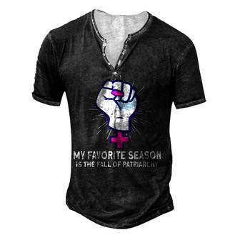 Feminism Female Empowerment Pro-Choice Pro Abortion Men's Henley Button-Down 3D Print T-shirt - Thegiftio UK