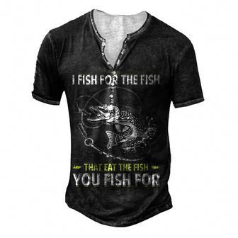 I Fish For The Fish V3 Men's Henley T-Shirt - Seseable