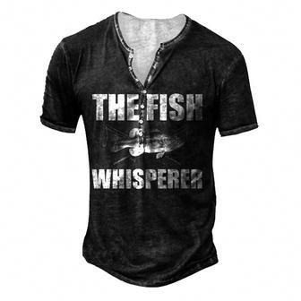 Fish Whisperer V2 Men's Henley T-Shirt - Seseable