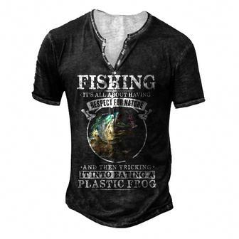 Fishing Its All About Respect Men's Henley T-Shirt - Seseable