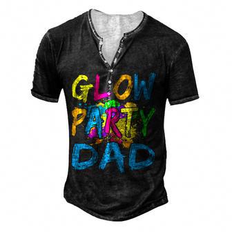 Glow Party Clothing Glow Party T Glow Party Dad V2 Men's Henley Button-Down 3D Print T-shirt - Thegiftio UK