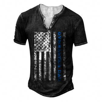 Gymnastics Dad V2 Men's Henley Button-Down 3D Print T-shirt - Thegiftio UK