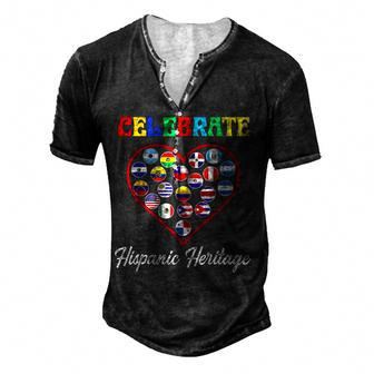 Hispanic Heritage Month 2022 National Latino Countries Flag V3 Men's Henley Button-Down 3D Print T-shirt - Thegiftio UK