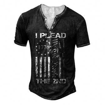 I Plead The 2Nd Amendment We The People Ar15 Pro Gun Back Men's Henley Button-Down 3D Print T-shirt - Thegiftio UK