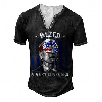 Joe Biden Dazed And Very Confused 4Th Of July 2022 V3 Men's Henley T-Shirt - Seseable