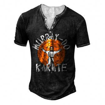 Karate Murray Do Men's Henley Button-Down 3D Print T-shirt - Thegiftio UK