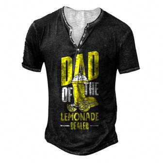 Lemonade Stand Juice Store Dad Of The Lemonade Dealer Funny Men's Henley Button-Down 3D Print T-shirt - Thegiftio UK