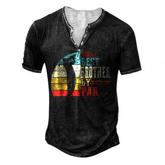 Mens Best Brother By Par Daddy Father Day Gifts Golf Lover Men's Henley Button-Down 3D Print T-shirt - Thegiftio UK