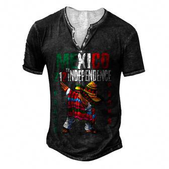 Mexican Flag Viva Mexico Pride V2 Men's Henley Button-Down 3D Print T-shirt - Thegiftio UK