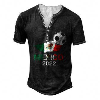 Mexico Flag Jersey Supporter Mexican Soccer Team Mexican Men's Henley Button-Down 3D Print T-shirt - Thegiftio UK