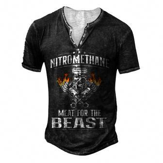 Nitromethane Meat Men's Henley T-Shirt - Seseable