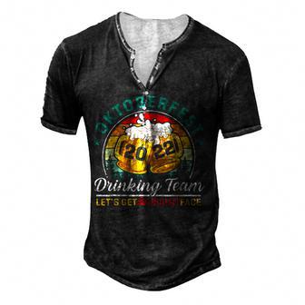Oktoberfest 2022 Drinking Team Lets Get Schnitzel Face Men's Henley Button-Down 3D Print T-shirt - Thegiftio UK