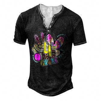 Peace Out 4Th Grade With Leopard Print Is A Great Gift Men's Henley Button-Down 3D Print T-shirt - Thegiftio UK