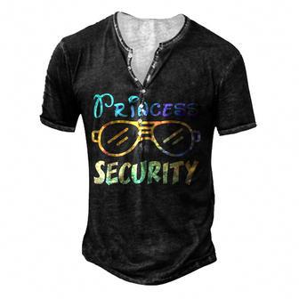 Princess Security Perfects Gifts For Dad Or Boyfriend V3 Men's Henley Button-Down 3D Print T-shirt - Thegiftio UK