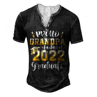 Proud Grandpa Of A Class Of 2022 Graduate Graduation 2022 V2 Men's Henley Button-Down 3D Print T-shirt - Thegiftio UK