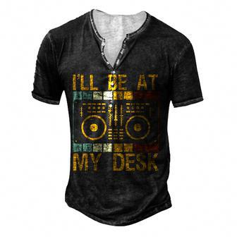 Retro Dj Apparel Music Mixing Dj Mixer Vintage Dj Men's Henley T-Shirt
