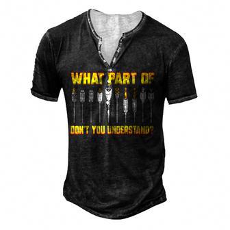 Sound Engineer Dj Audio Guy Music Production Engineering Men's Henley Button-Down 3D Print T-shirt - Thegiftio UK