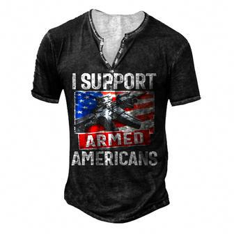 Support Americans Men's Henley T-Shirt - Seseable