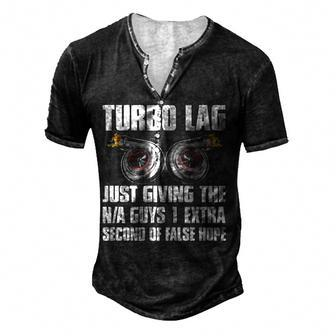 Turbo Lag Men's Henley T-Shirt - Seseable