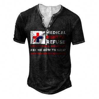 Volunr - Constitutional Amendment Men's Henley Button-Down 3D Print T-shirt - Thegiftio UK