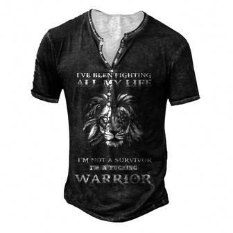 Im A Warrior Men's Henley T-Shirt - Seseable