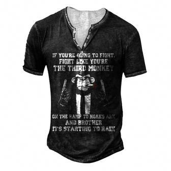 If Youre Going To Fight Front Men's Henley T-Shirt - Seseable