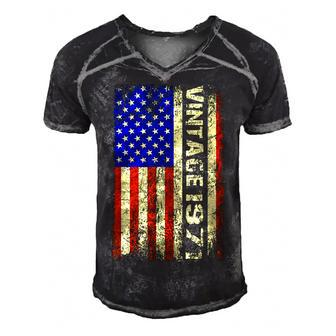 51 Year Old Gifts Vintage 1971 American Flag 51St Birthday  Men's Short Sleeve V-neck 3D Print Retro Tshirt