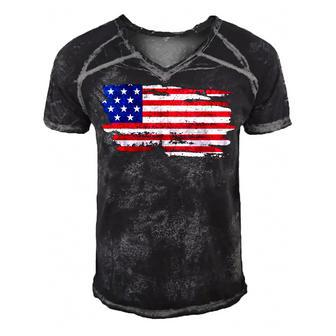 America Patriotic Flag Happy 4Th Of July Usa Independence Men's Short Sleeve V-neck 3D Print Retro Tshirt - Thegiftio