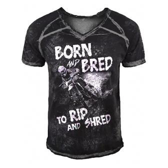 Born And Bred To Rip And Shred Men's Short Sleeve V-neck 3D Print Retro Tshirt
