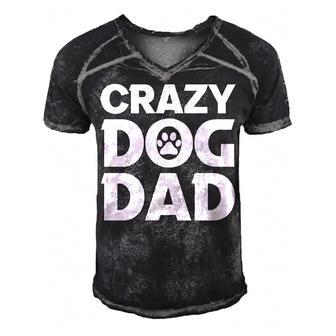 Crazy Dog Dad V2 Men's Short Sleeve V-neck 3D Print Retro Tshirt - Seseable