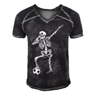 Cute Dabbing Skeleton Soccer Halloween Costumes Boys Kid Men Men's Short Sleeve V-neck 3D Print Retro Tshirt - Thegiftio UK