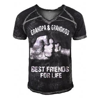 Grandpa & Grandkids - Best Friends Men's Short Sleeve V-neck 3D Print Retro Tshirt - Seseable