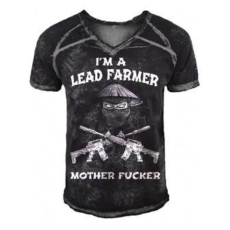 Im A Lead Farmer Men's Short Sleeve V-neck 3D Print Retro Tshirt - Seseable