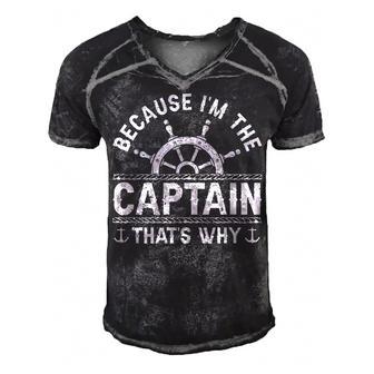 Im The Captain Boat Owner Boating Lover Funny Boat Captain Men's Short Sleeve V-neck 3D Print Retro Tshirt | Seseable CA