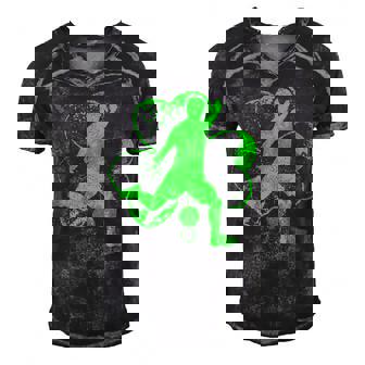 Irish Soccer Shamrock Funny Irish St Patrick Day Men Boys Men's Short Sleeve V-neck 3D Print Retro Tshirt - Thegiftio