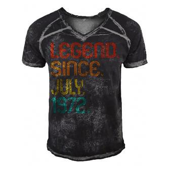 Legend Since July 1972 50Th Birthday 50 Years Old Vintage Men's Short Sleeve V-neck 3D Print Retro Tshirt - Seseable
