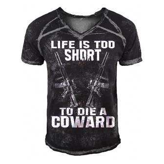 Lifes Too Short V2 Men's Short Sleeve V-neck 3D Print Retro Tshirt - Seseable