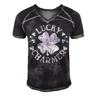 Lucky Charmer Funny St Patricks Day Irish Shamrock Men's Short Sleeve V-neck 3D Print Retro Tshirt - Thegiftio UK