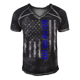 Mens Best Pop Pop Ever American Flag Gifts For Fathers Day Men's Short Sleeve V-neck 3D Print Retro Tshirt - Thegiftio